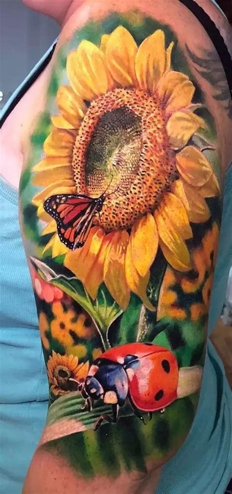 Top 80 Realistic Sunflower Tattoo Latest Esthdonghoadian