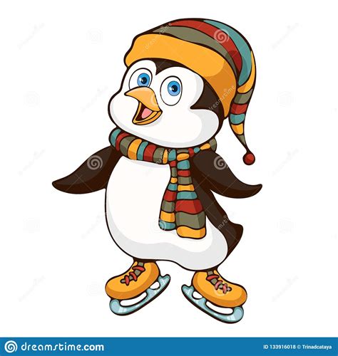 Dibujo De La Mano Del Pingüino Personaje De Dibujos