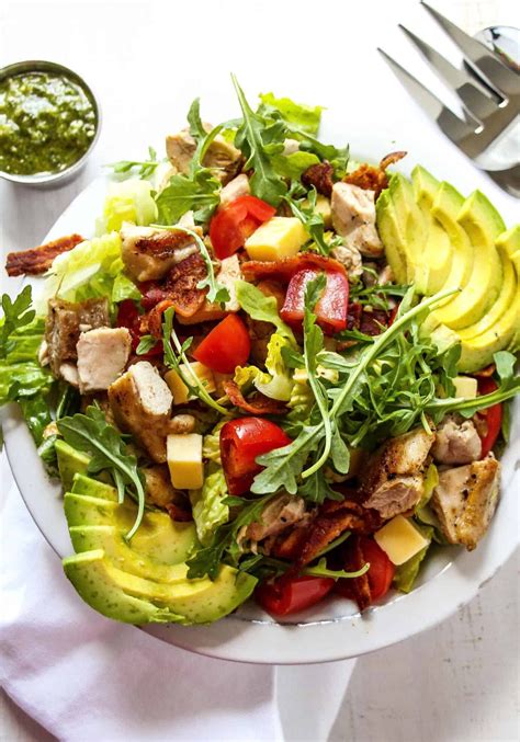 Blt Chopped Salad With Chicken Avocado Layers Of Happiness