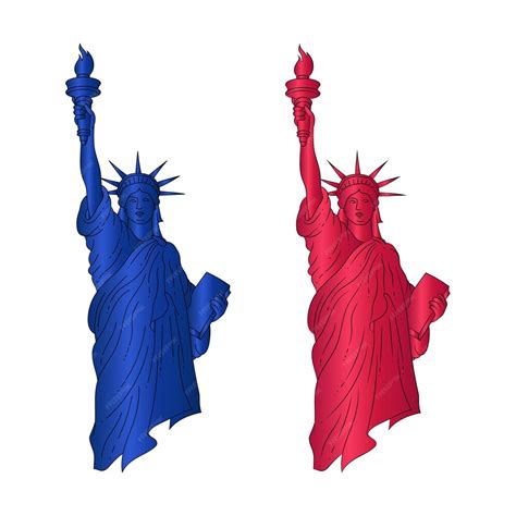 Premium Vector Statue Of Liberty Symbol Of Freedom And Democracy