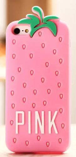 Pink Strawberry Soft Silicone Iphone 44s 55s Cell Phone Case Cute