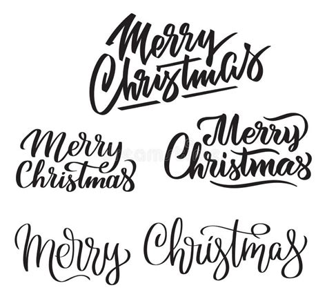 vrolijke kerstmis met de hand geschreven tekst typografie kalligrafie het van letters