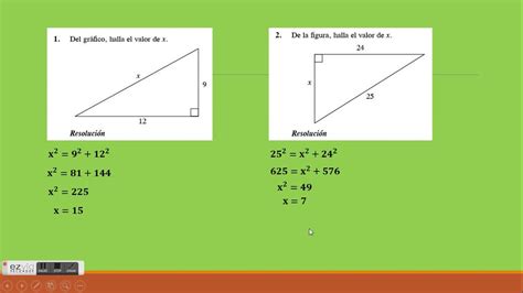 Teorema De Pitagoras Triangulo Rectangulo Perimetro Youtube Images