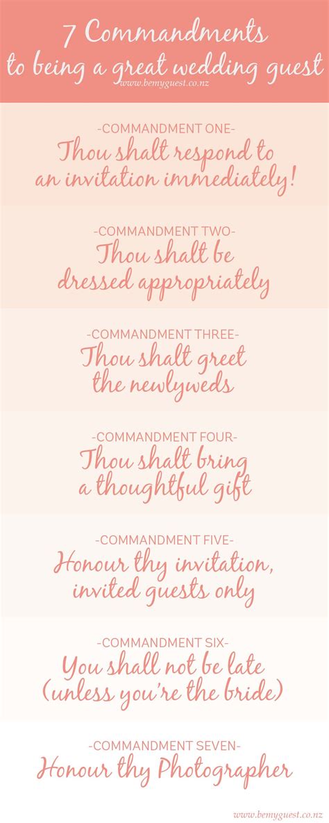 7 Commandments Of Being A Wedding Guest Wedding Etiquette Rules For