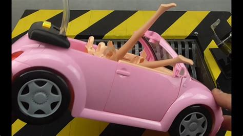 Barbie Doll Car Vs Shredding Machine Crushing Toys Car Destruction Youtube