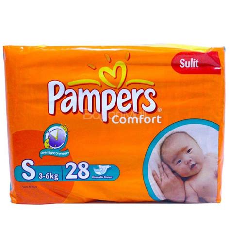 Pampers Comfort Disposable Baby Diapers Small 28pcs 3 6kg