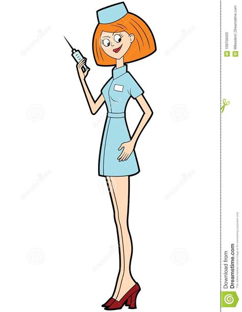 Cute Nurse With A Needle Stock Vector Illustration Of Cool 109759420