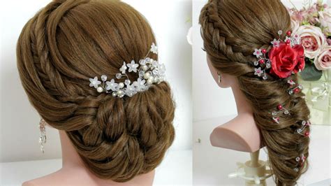 2 Hairstyles For Long Hair Tutorial Bridal Updo Easy