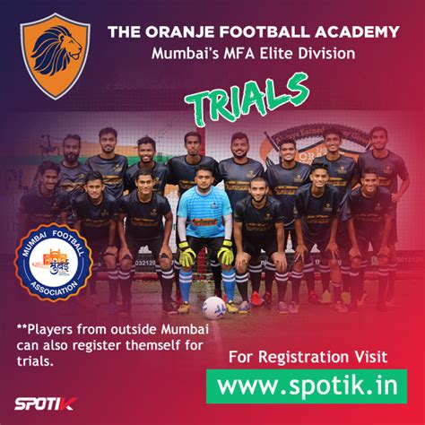 The Oranje Fc Senior Mens Team Trials Mumbai Spotik Sports