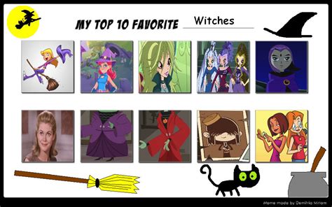 Top 10 Favorite Witches By Marjulsansil On Deviantart