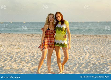 Teen Girls At Beach Stock Image Image Of Good Beautiful 5255411