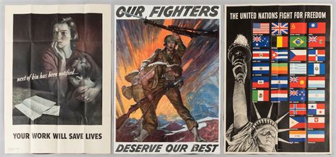 Bonhams Skinner Three World War Ii Posters