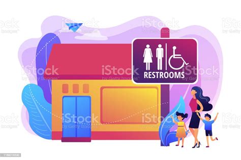 Public Restroomsconcept Vector Illustration Stock Illustration Download Image Now Abstract