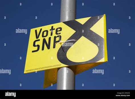 Scottish National Party Snp Election Poster In Scotland Stock Photo