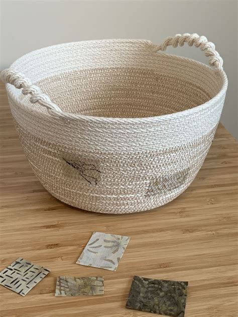 Rope Bowl By Lorrie Coiled Fabric Basket Rope Crafts Diy Rope Basket