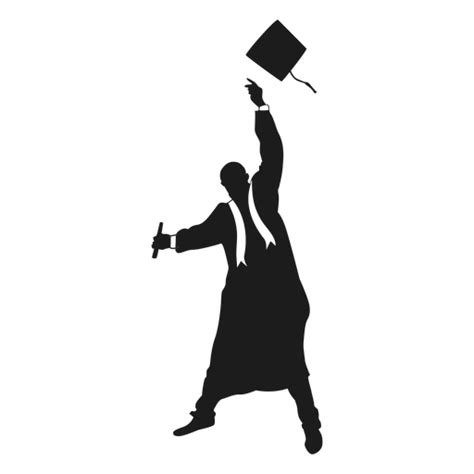 Graduate Throwing Hat Silhouette Transparent Png And Svg Vector File