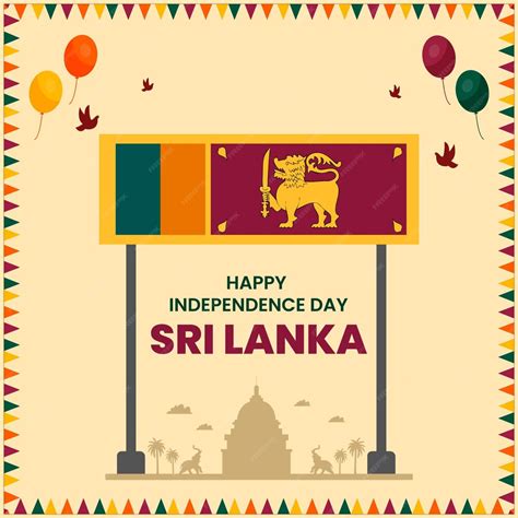 Premium Vector Sri Lanka Independence Day Illustration