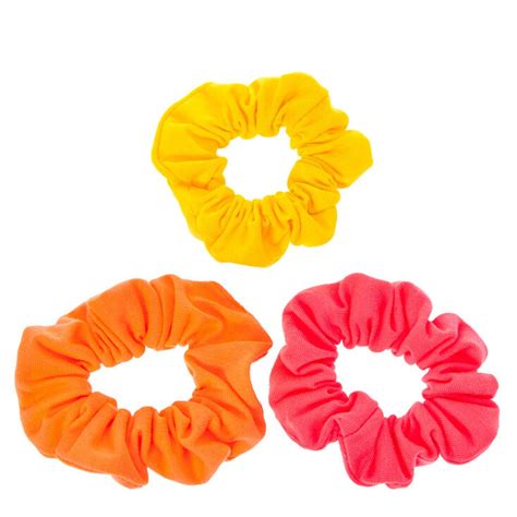 Hot Neon Hair Scrunchies 3 Pack Claires