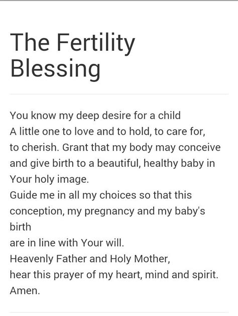 Prayer For Conception Churchgistscom