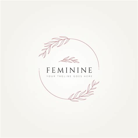 Premium Vector Feminine Minimalist Line Art Sign Or Logo Badge With
