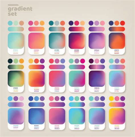 Gradient Ideas Set Gradient Color Design Color Palette Challenge