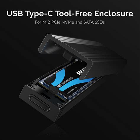 Mua SABRENT USB Type C Tool Free Enclosure for M PCIe NVMe and SATA SSDs EC SNVE trên