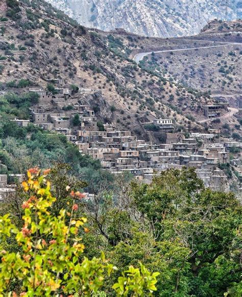The Kurdish Village Daryan In Picturesqe Landscape Of The Province