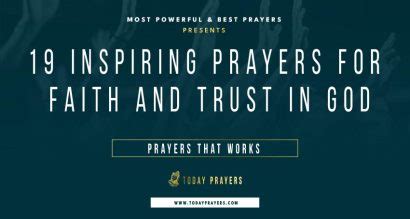 Inspiring Prayers For Faith And Trust In God Today Prayers
