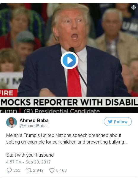 Melania Trump Mocked Online After Anti Bullying Speech Bbc News