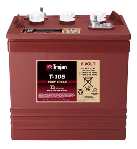 Trojan T105 6 Volt Deep Cycle Battery Royal Battery Sales