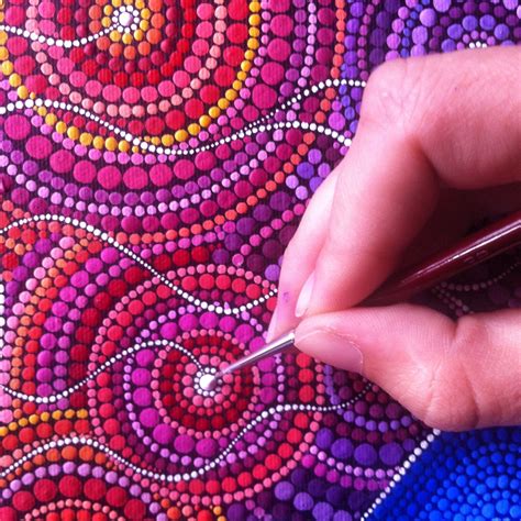 Elspeth Mclean At Work On Her Intricate Pointillist Dot Paintings Dot