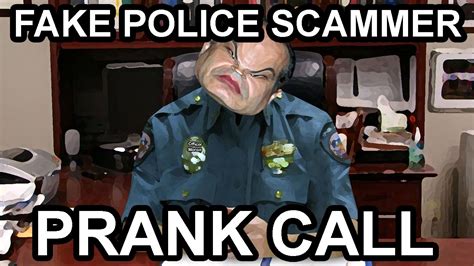 police officer scammer rage prank call the hoax hotel youtube