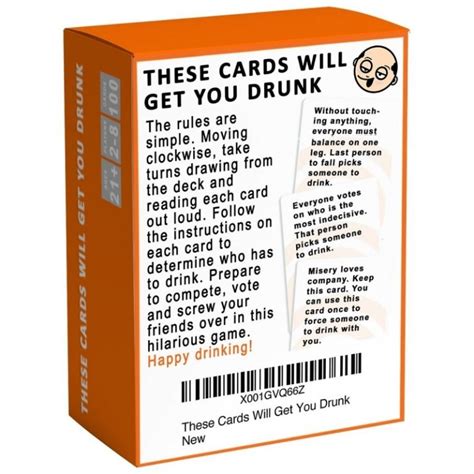These Cards Will Get You Drunk Fun Adult Drinking Game For Parties