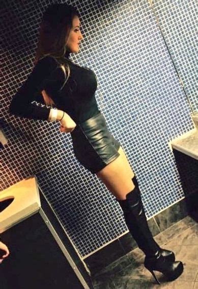 Leather Skirt Sexy Boots Sexy Skirt Latex Fashion Leather Skirt