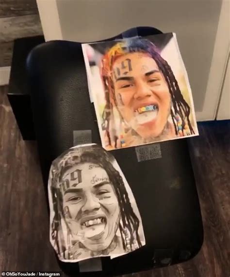Tekashi 6ix9ine S Girlfriend Debuts Tattoo Of His Face On Her Chest The Projects World