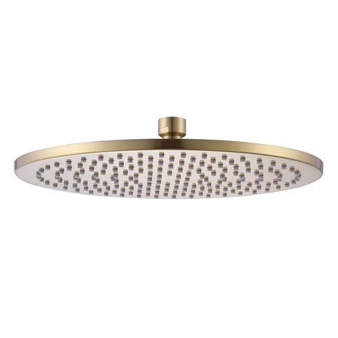 Harbour Clarity Brushed Brass Shower Head 250mm Drench