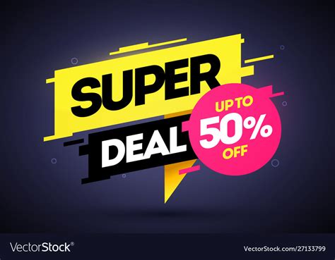 Super Deal Special Offer Banner Template Vector Image