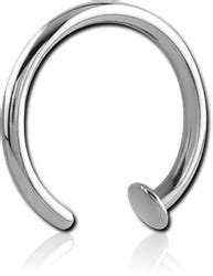 SURGICAL STEEL GRADE 316L OPEN NOSE RING | Shining Light Body Jewelry png image