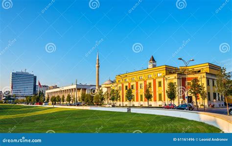 Municipality Of Tirana And Palace Of Culture Stock Photo Image Of