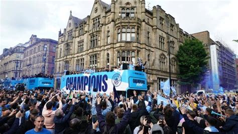 Watch Manchester City Celebrate Premier League Title With Open Bus Parade Sports News Firstpost