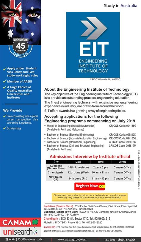 Study In Engineering Institute Of Technology Australia Canam