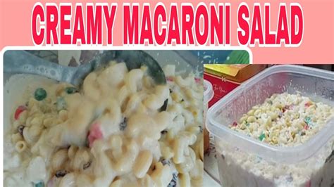 Creamy Macaroni Salad Youtube