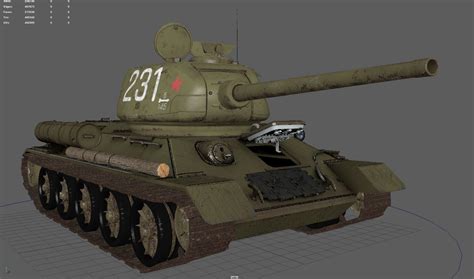 Soviet Tank T 34 85 3d Model Rigged Cgtrader