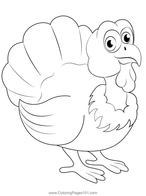 Baby Turkey Bird Coloring Page For Kids Free Turkeys Printable