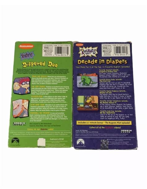 rugrats decade in diapers vol 1 and diapered duo vhs lot of 2 etsy singapore