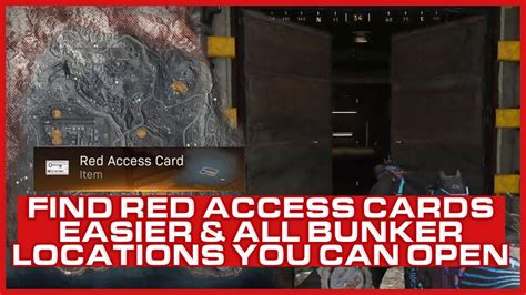 First, you need to go to one of the five phones on the map where you will hear a message spoken in russian. Find Red Access Cards Easier in Warzone & All Bunker Locations you can open using them - YouTube