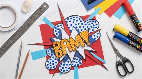 It was one of the major art movements of the twentieth century. How to make a Pop Art Inspired Comic Book Onomatopoeia | Paper Collage | Zart Art - YouTube