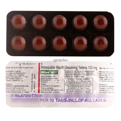 Nise Mdt 100 Mg Tablet Md Uses Dosage Side Effects Price