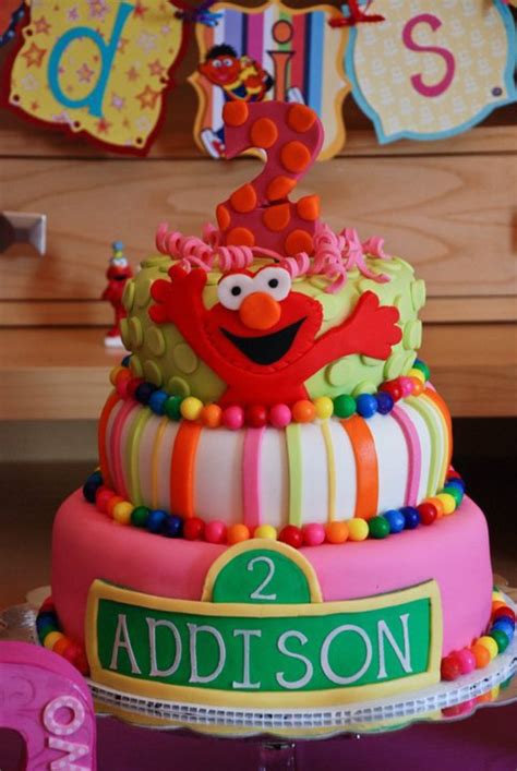 2nd Birthday Girl Elmo Cake