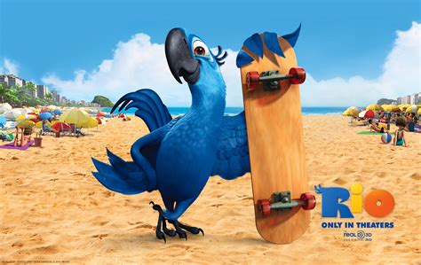 Blu The Rare Blue Macaw In The Movie Rio Desktop Wallpaper